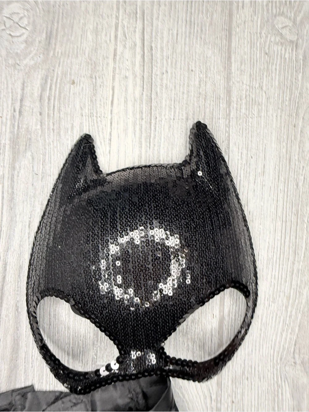 Sequin batgirl mask and cape halloween costume accessories cosplay dress up os